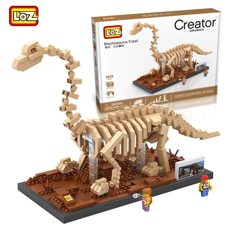Строительные блоки LoZ Tyrannosaurus Rex Fosiles T череп модель DIY сборка игрушечный