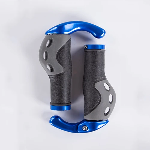 blue MTB ручки для велосипедного руля противоскользящие эргономичные Упоры для рук на руль велосипеда велосипед бар концы руля Резина нажмите на запчасти для велосипеда ручки - Цвет: blue