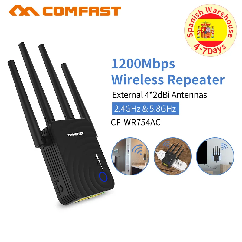 Мощный двухдиапазонный Comfast 1200 Мбит/с 2 4 + 5 ГГц беспроводной Wi Fi роутер
