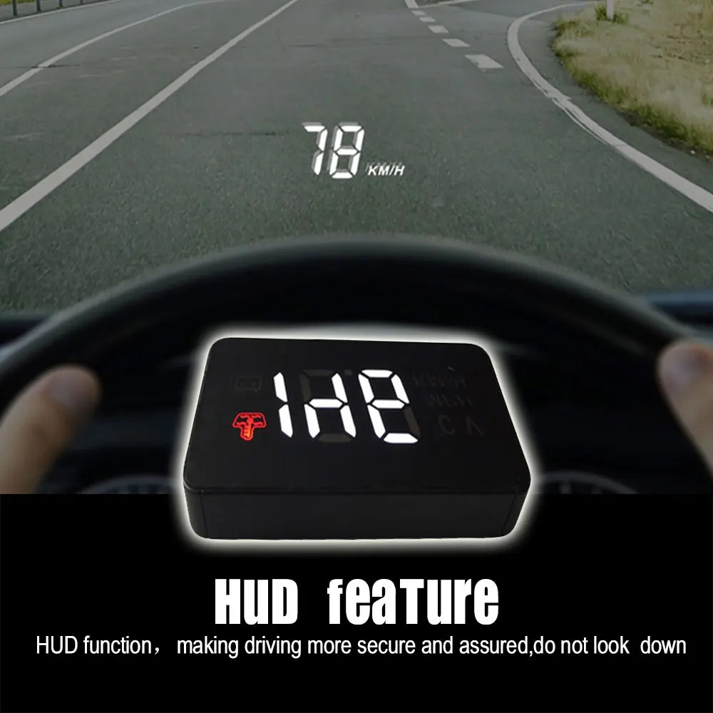 A100 HUD Дисплей автомобиля OBD 2 дисплей цифровой gps скорость Предупреждение HUD OBD2 дисплей системы сигнализации