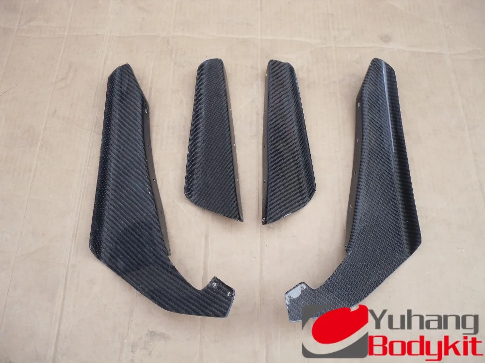 Передний бампер 4 шт сплиттер Canards CF для 1999 2002 Skylline R34 GTR OEM углеродное волокно|front