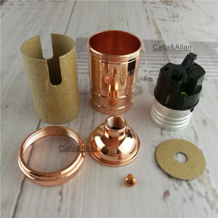 Матовый черный бронзовый Держатель для светильников из 100% латуни UL E27 винтажная