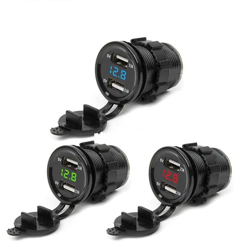12 В/24 В 2 порта двойная розетка 4 A автомобильное зарядное устройство Usb