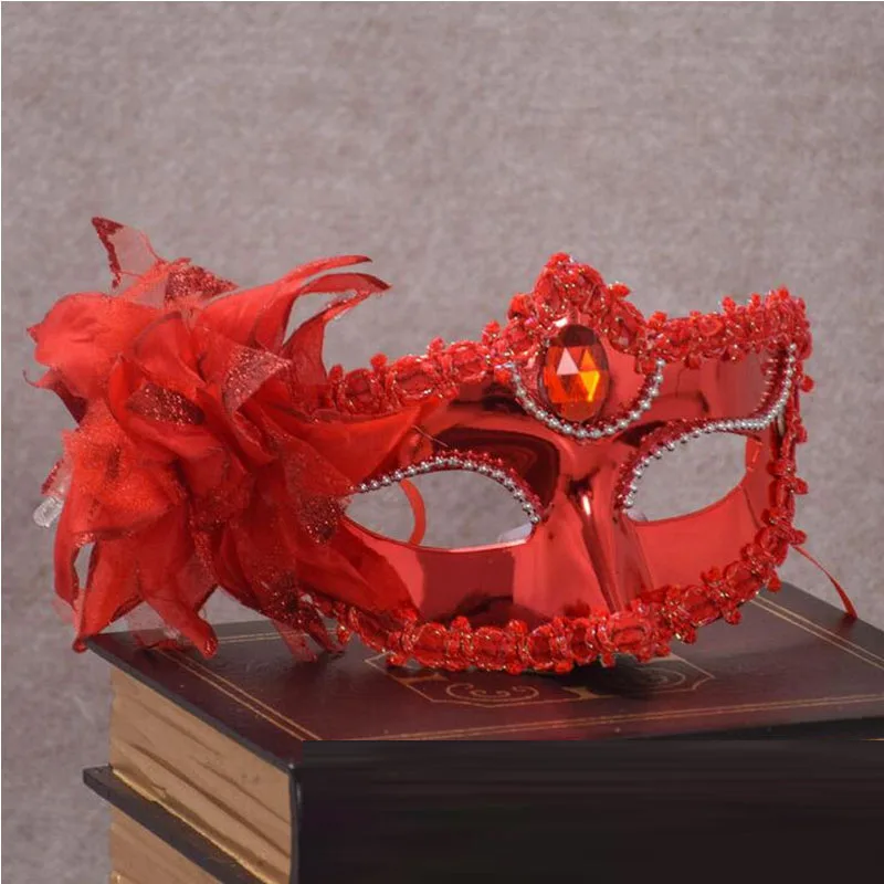 Очаровательная блестящая маска для глаз с цветком женщин и девушек принцесса