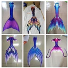 Женский купальник-русалка, купальный костюм с моноластами и хвостом, для взрослых и детей, на Хэллоуин, костюм для ролевых игр