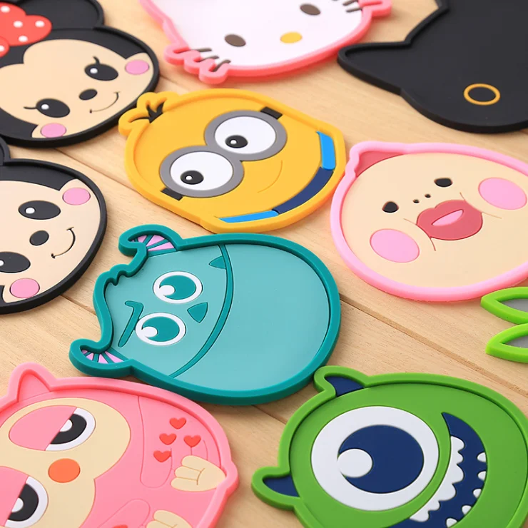 Новый силиконовый мультфильм животных Тоторо hello kitty Baymax подставка под чашку