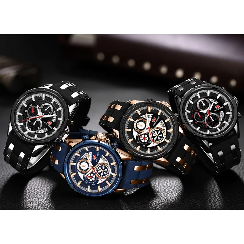 MINIFOCUS Модные мужские наручные часы кварцевые для мужчин люксовый бренд