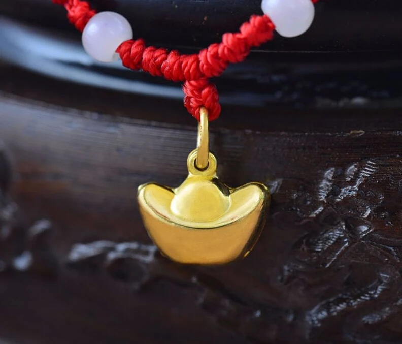 Подлинная Подвеска из 24-каратного желтого золота/Лучший слиток для мужчин и