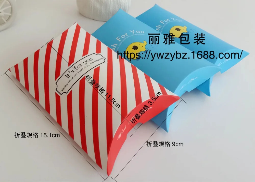 Bag New Craft Paper Pillow Shape Wedding Favor Gift Boxes Pie Party Eco Friendly Kraft Promotion Red Elephant