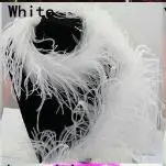 white Новое поступление! 2 м/лот костюмы боа из страусиных перьев/отделка для вечерние/костюм/шаль/Ремесло 26 цветов - Цвет: white