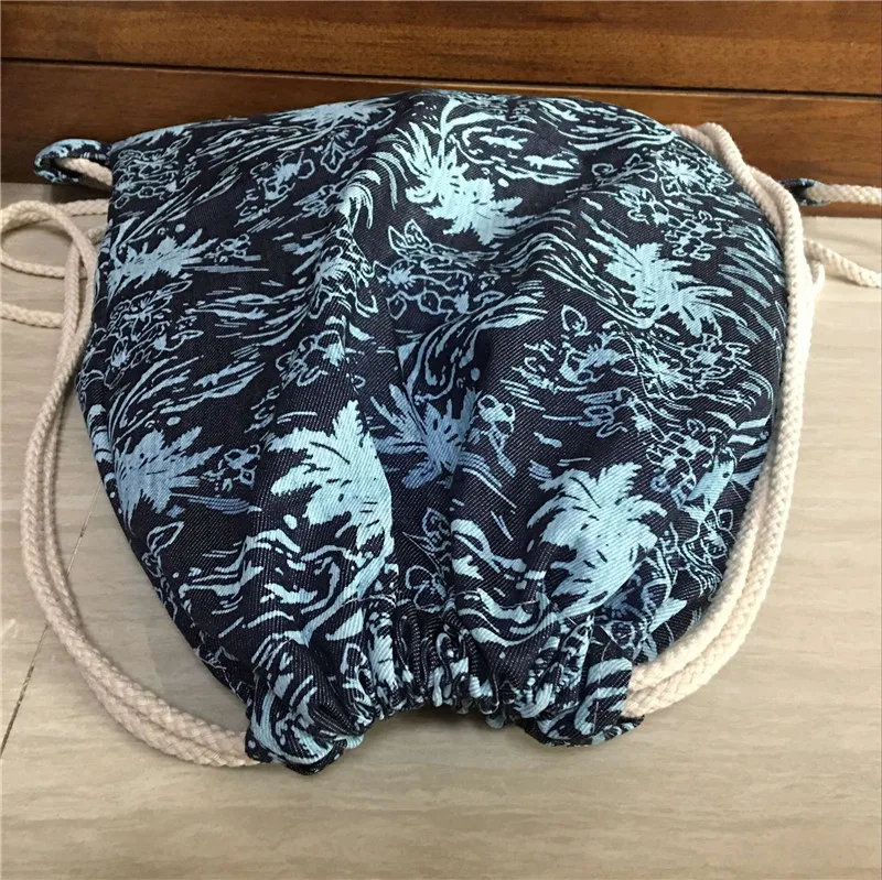 YILE хлопчатобумажный Джинсовый Рюкзак на шнурке для путешествий Студенческая