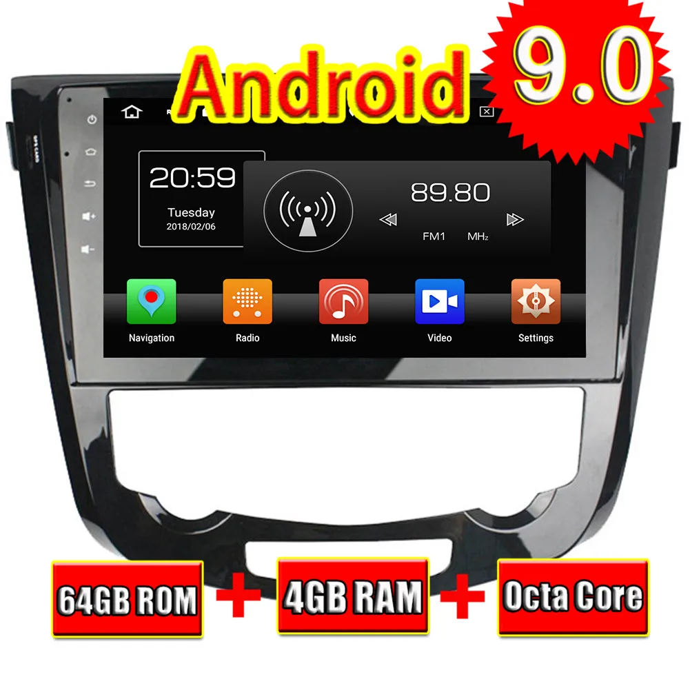 Автомобильный медиацентр Topnavi Android 9 0 для Nissan Qashqai Auto 2013 2014 2015 2016 стерео радио 2 DIN