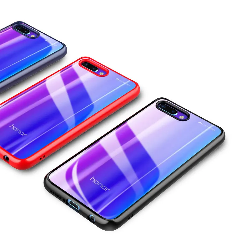 Ascromy For Huawei Honor 10 Case Hard Back Cover Silicone Bumper Protective Phone for Honor10 Accessories |