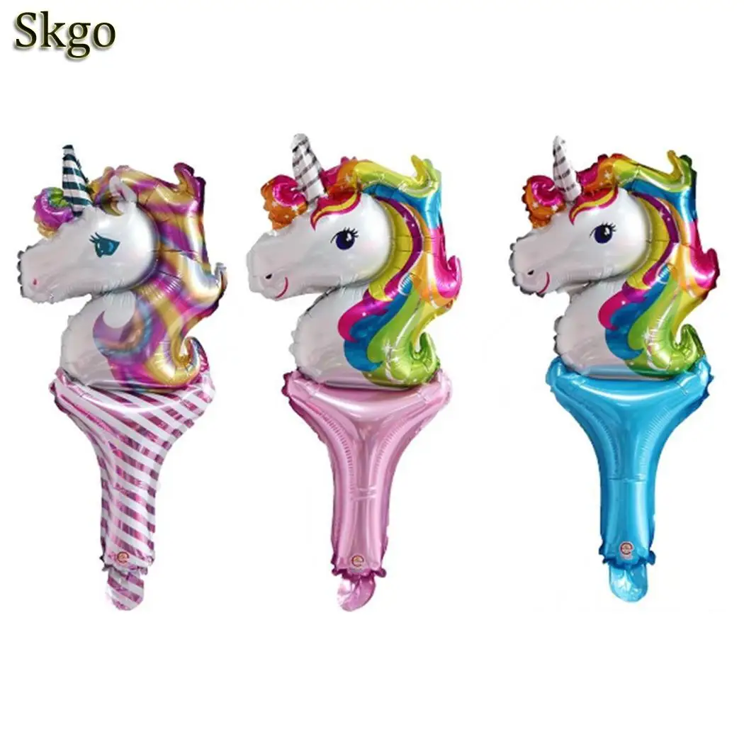 Ручной воздушный шар из фольги розовый синий Радуга Белый Алюминий украшения