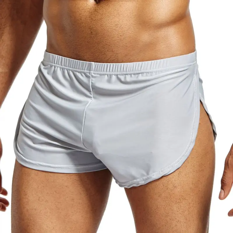 Бренд JOCKMAIL, мужское сексуальное нижнее белье, боксеры, шорты, ледяной шелк, мужские трусы для дома, ночное и нижнее белье, Гей Нижнее белье, трусы