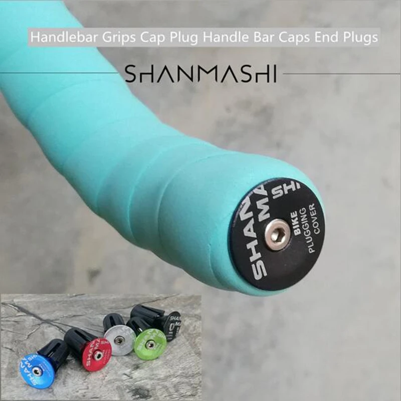 

1 Pair Cycling Handlebar Cap Bicycle Grips Aluminum Alloy Bike Handle Bar End Plugs Bicycle Parts Black Red blue Silver