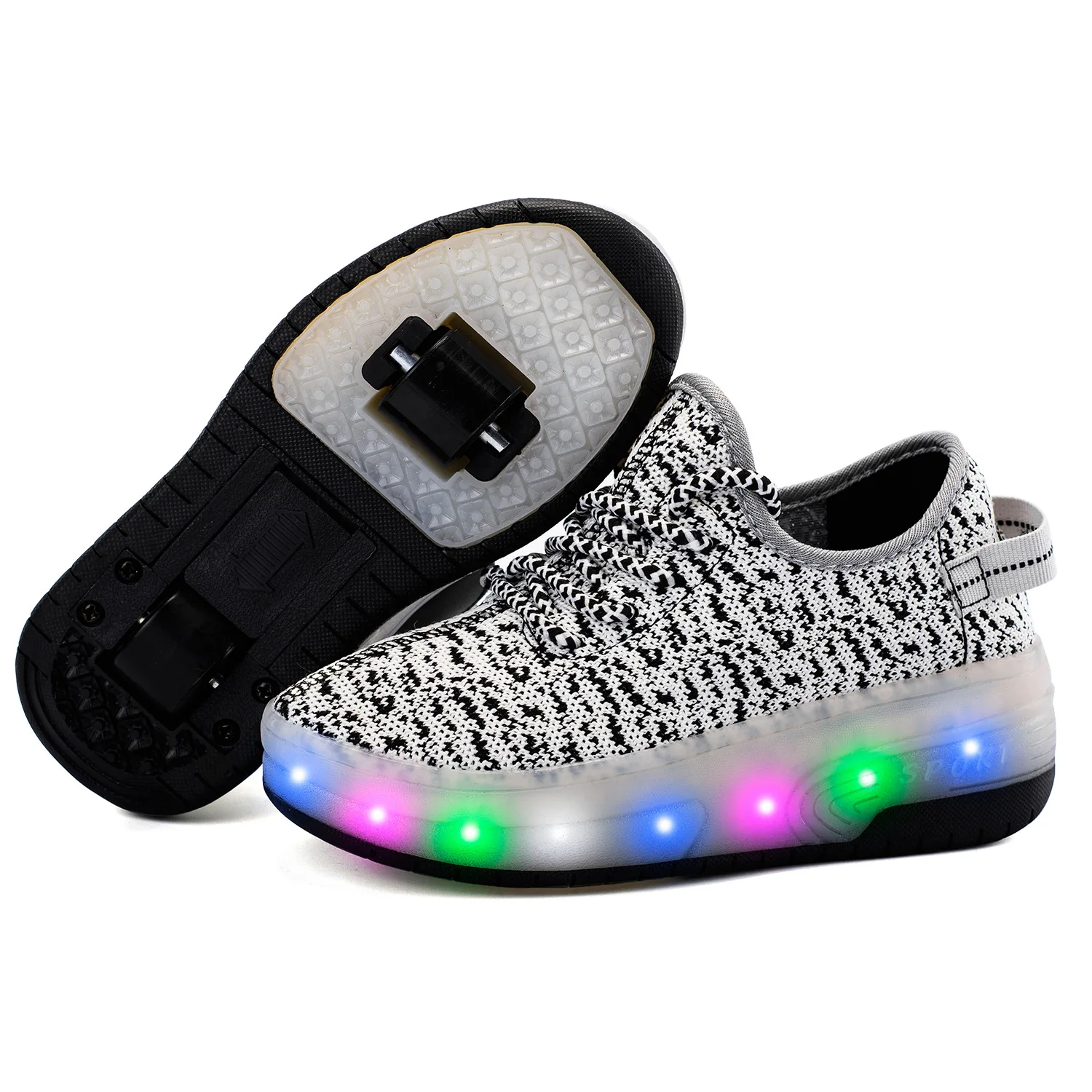Heelys/летние детские роликовые кроссовки Детский Светильник обувь с колесом