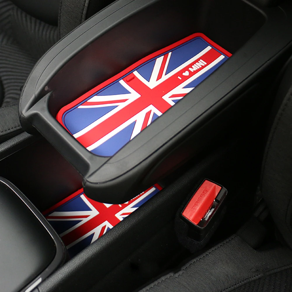 18PCS Union Jack Car Silicone Water Cup Gate Slot Mats Anti-Slip Pad For Mini Cooper S One d JCW F60 Countryman Accessories | Автомобили и