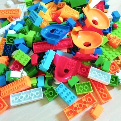 10 шт./Marble Run Duplo сборные пластиковые слайды блоки части аксессуары для детей