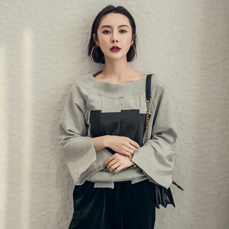 Женский свитшот в стиле Харадзюку с открытыми плечами|sweatshirt women|harajuku sweatshirtwomen