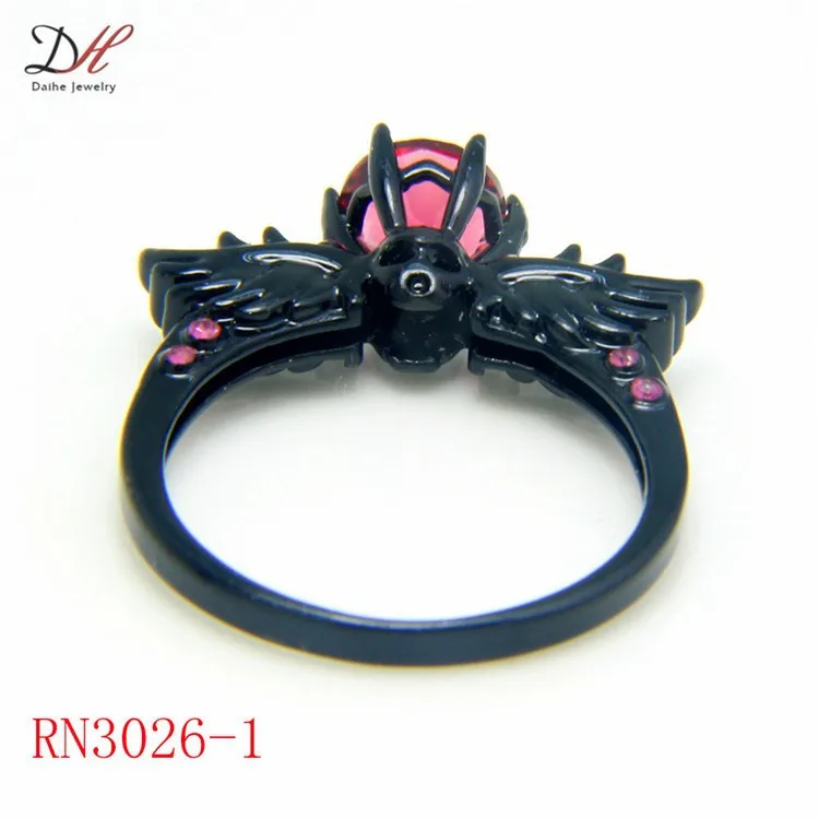 Классические ювелирные изделия принцесса огранка обручальное кольцо Черное