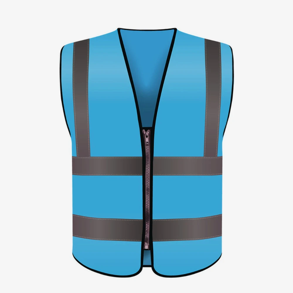 AJ003-Blue Vest Мотоциклетная Куртка Светоотражающий Предупреждение ющий жилет видимость День Ночь защитный жилет безопасности для бега езда на дорогах светоотражающий жилет - Цвет: AJ003-Blue Vest