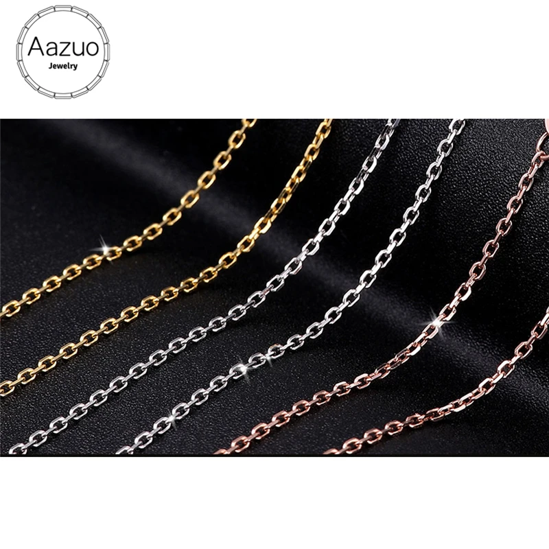 Aazuo Подлинная 18K белая желтая цепочка из розового золота 45 см 18 дюймов Au750 цена