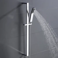 square brass adjustable sliding bar with shower holder wall mount shower slide bar set chrome plated high quality