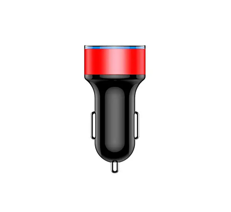 Светодиодный USB Автомобильное зарядное устройство 3.1A с двумя портами USB штекер конвертер два отверстия Зажигалка Цифровой светодиодный вольтметр 12 В/24 В автомобильные аксессуары