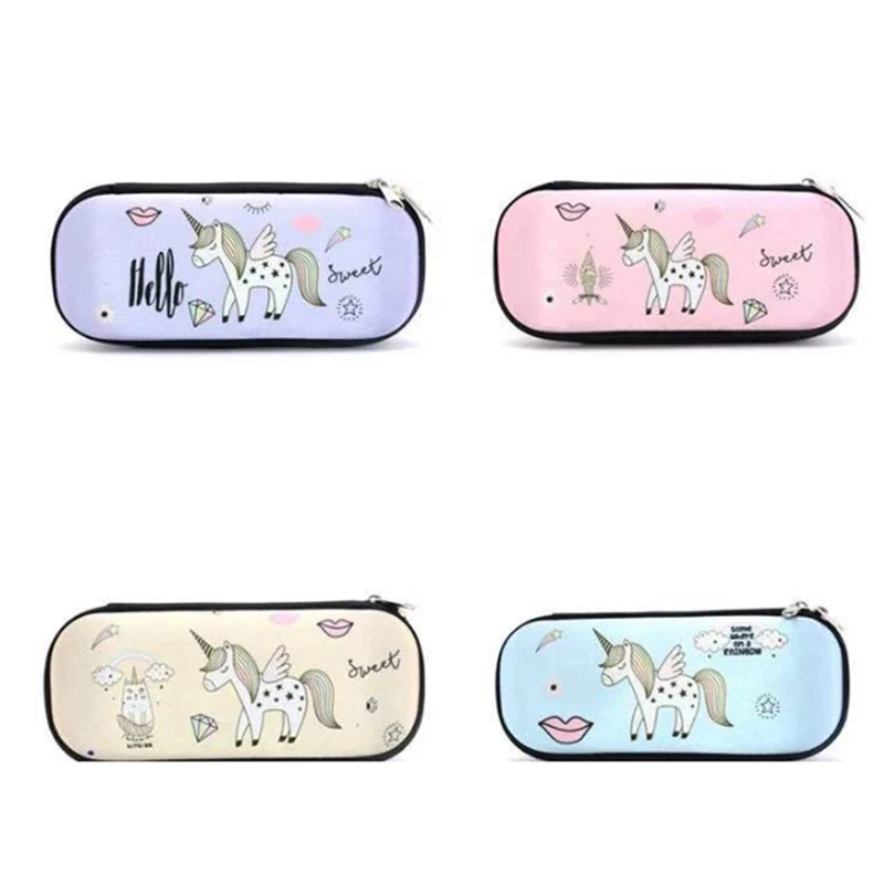 Чехол для карандашей EVA чехол школьный футляр милые ручки с единорогом школьные