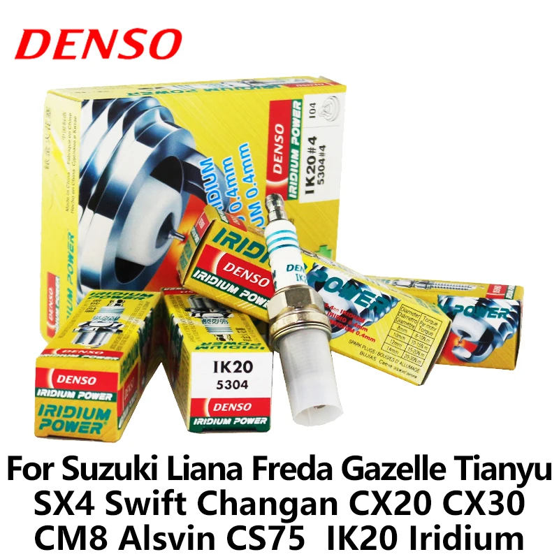 4 шт./компл. DENSO автомобильная свеча зажигания для Suzuki Liana Freda Gazelle Tianyu SX4 Swift Changan CX20