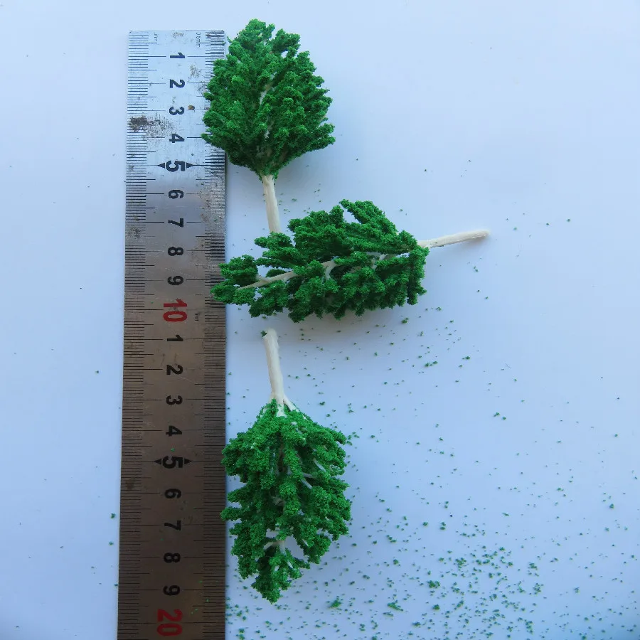 20pcs/lot plastic green model pine tree white arm for HO OO G N scale train layout in building maker China | Игрушки и хобби