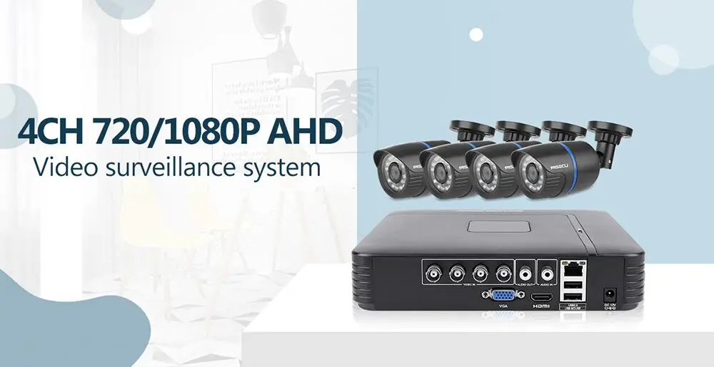 MISECU 4CH CCTV система 720 P 3 в 1 аналоговая камера высокого разрешения, система видеонаблюдения, цифровой видеорегистратор 2 шт. 1,0 МП система наблюдения с инфракрасными датчиками камера 1200 TVL камера наблюдения