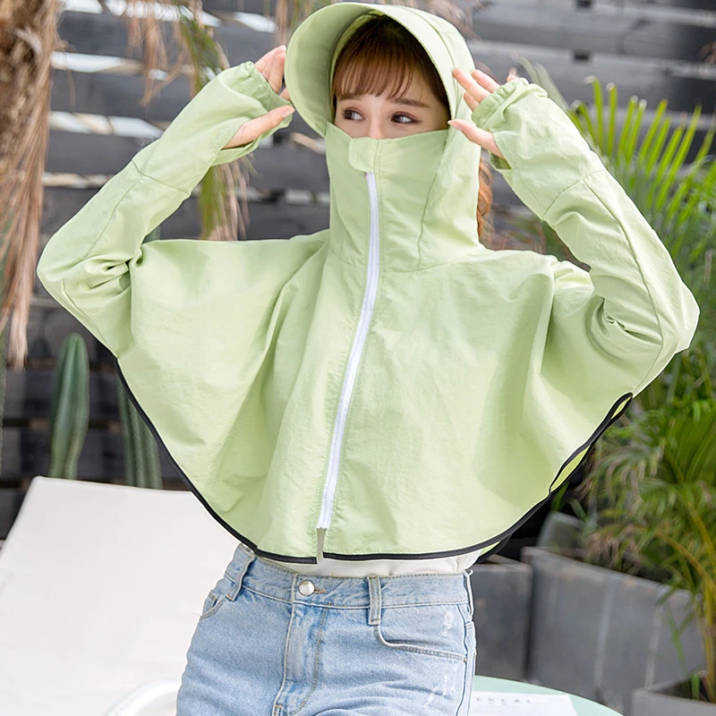 Модная куртка с капюшоном Женская топы 2019 летняя новая Солнцезащитная одежда