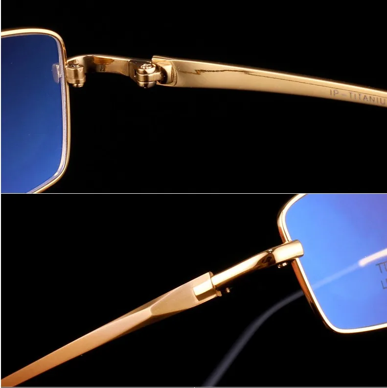 Мужские оправы для очков из чистого титана 2017 полуободковая оптическая оправа