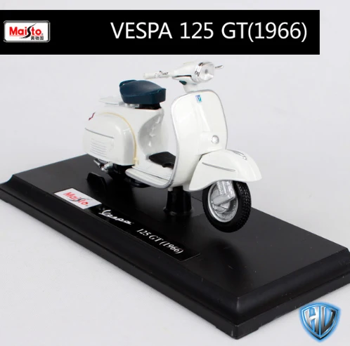 1:18 PIAGGIO Vespa Литая модель мотоцикла игрушка для детей подарок на день рождения Коллекция игрушек оригинальная коробка - Цвет: J