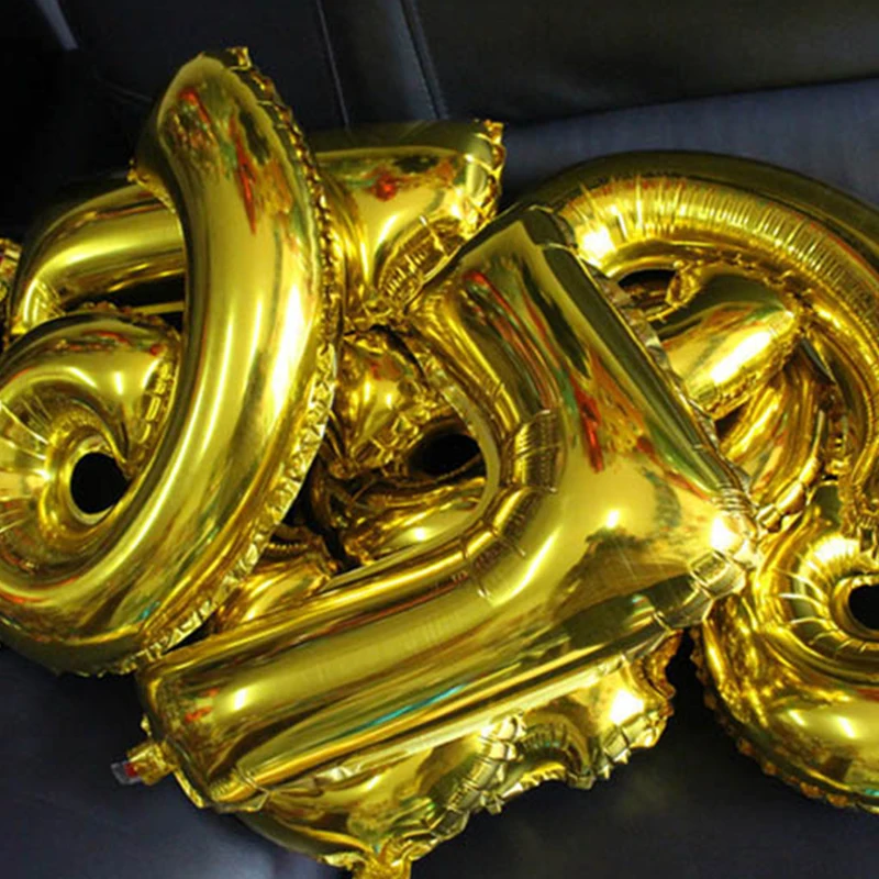 Фольгированные шары с цифрами розовые золотые серебряные 32/40 дюйма|Воздушные и