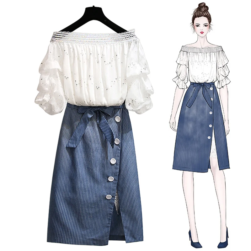 Женский комплект из двух предметов Trytree Повседневная блузка с