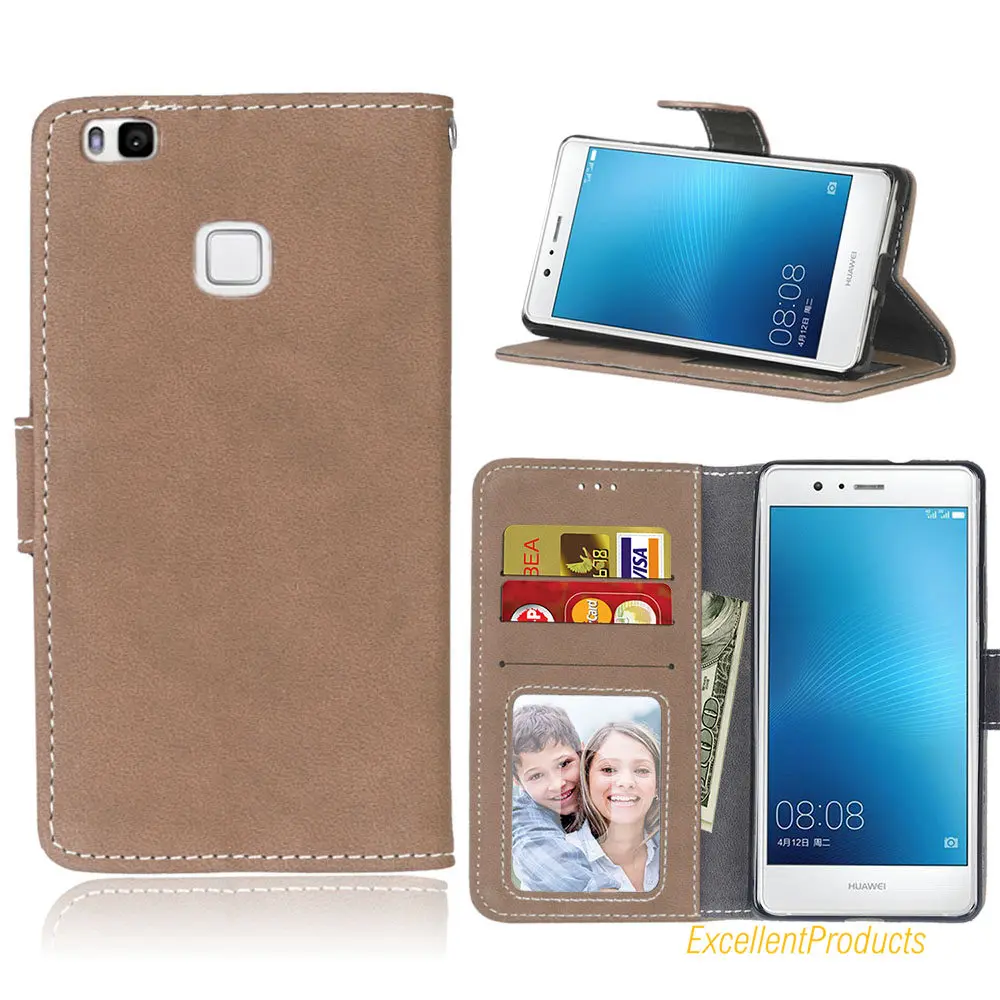 Кожаные чехлы раскладушки чехол для huawei P9 LITE Ретро Скраб корпус мобильного