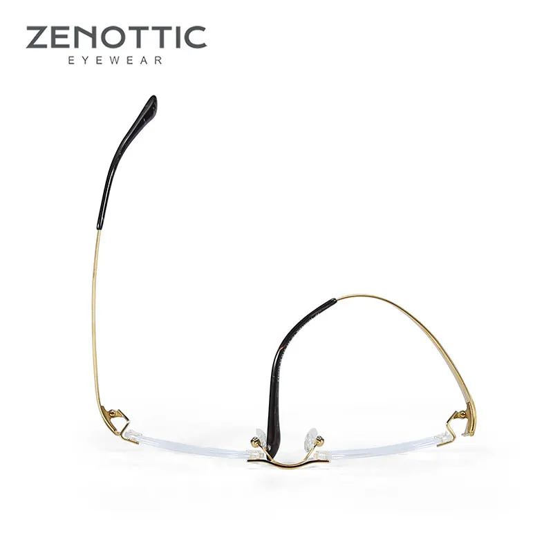 ZENOTTIC титановые ультралегкие очки без оправы женские ультралегкие очки для близорукости компьютерные оптические очки оправы оптика FT0029