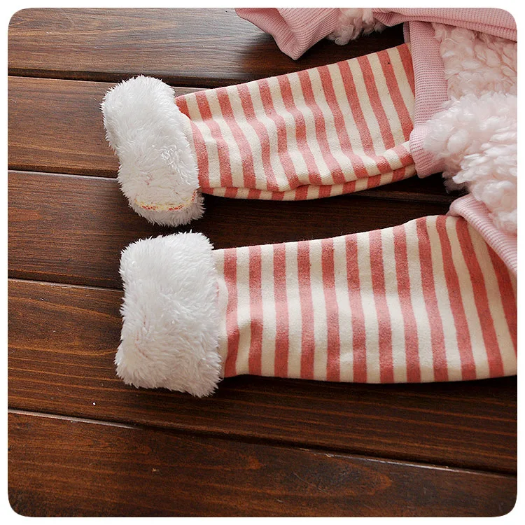 2 шт. Детский Теплый свитер из шерсти ягненка и бархатной юбки|Комплекты одежды