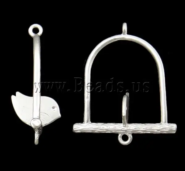 Free shipping!!!Brass Jewelry Connector Brand Cage silver color plated 1/1 loop &amp matte nickel lead cadmium free | Украшения и