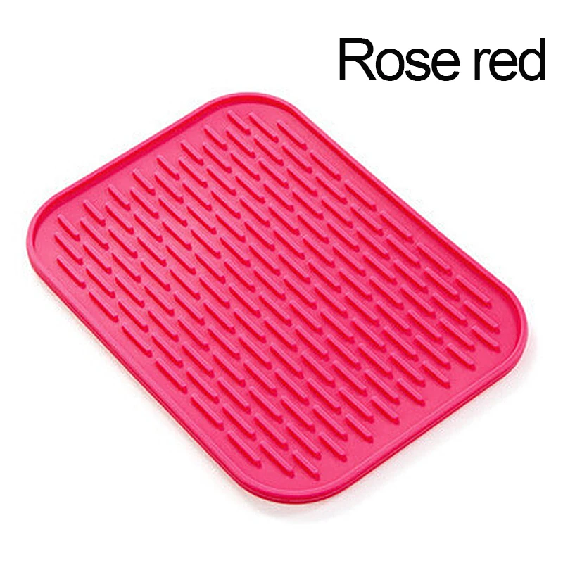 Rose Red Распродажа высокое качество квадратный силиконовые изоляция от горячей площадку Кухня горшок держатель пластины Коврики Чаши Коврики - Цвет: Rose Red