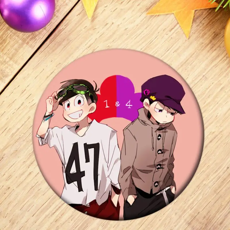 1 шт. аниме Osomatsu значок косплея мультфильм Karamatsu Choromatsu Ichimatsu Jyushimatsu брошь коллекция