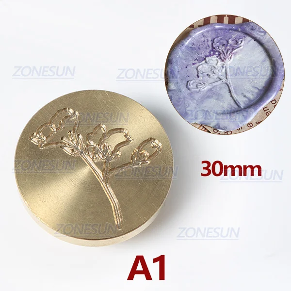 A1 ZONESUN специальная печать штамп с деревянной ручкой для упаковки подарков письма конверты посылки DIY свадебные приглашения - Цвет: A1
