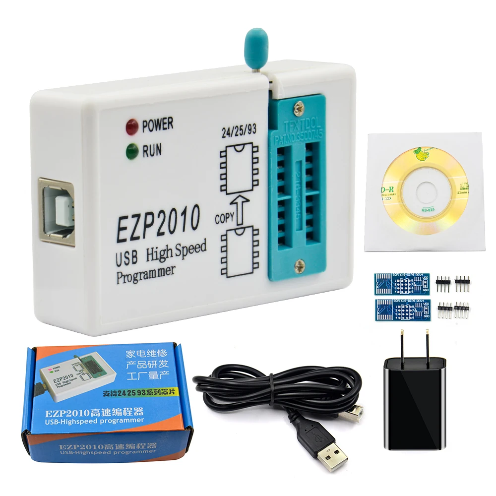 Умная электроника EZP2010 EZP2019 высокоскоростной USB SPI программист Поддержка 24 25 93 EEPROM 25 флэш-чип биос EZP 2010 2013