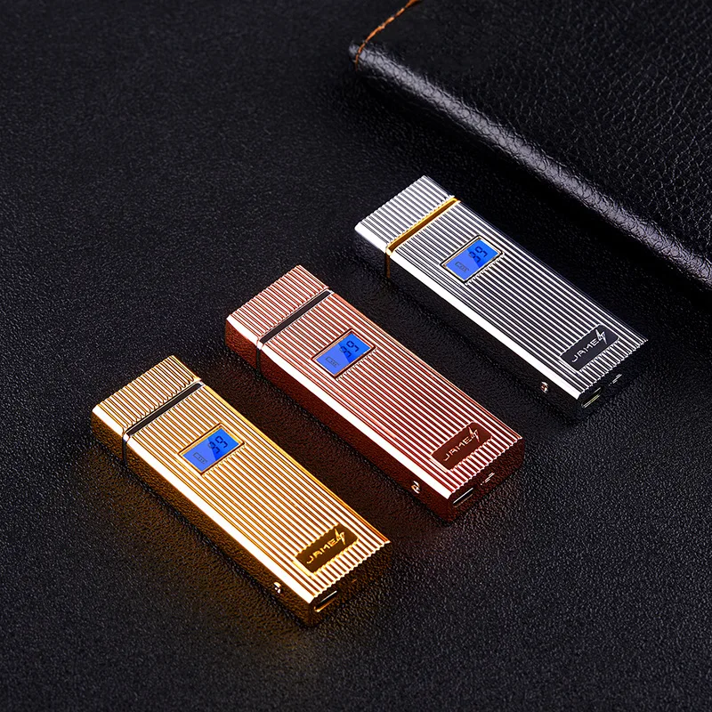 2018 Новое поступление LED перезаряжаемая USB Зажигалка дисплей мощность дуги