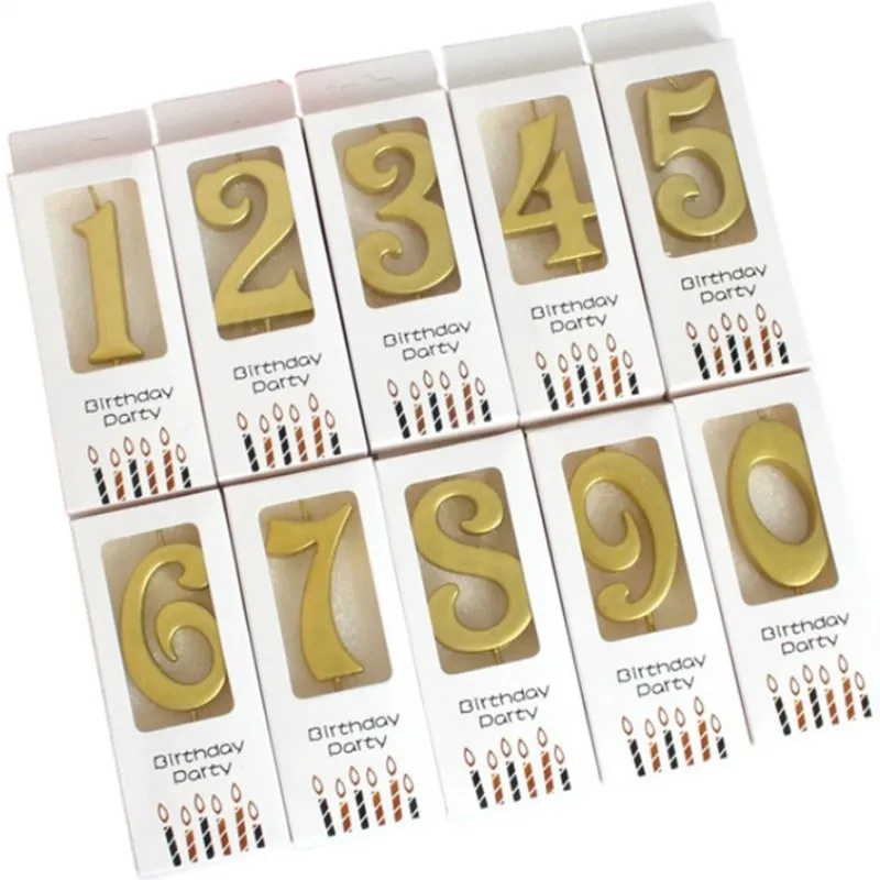 Цифровые Мини свечи для детского дня рождения украшение торта в виде единорога