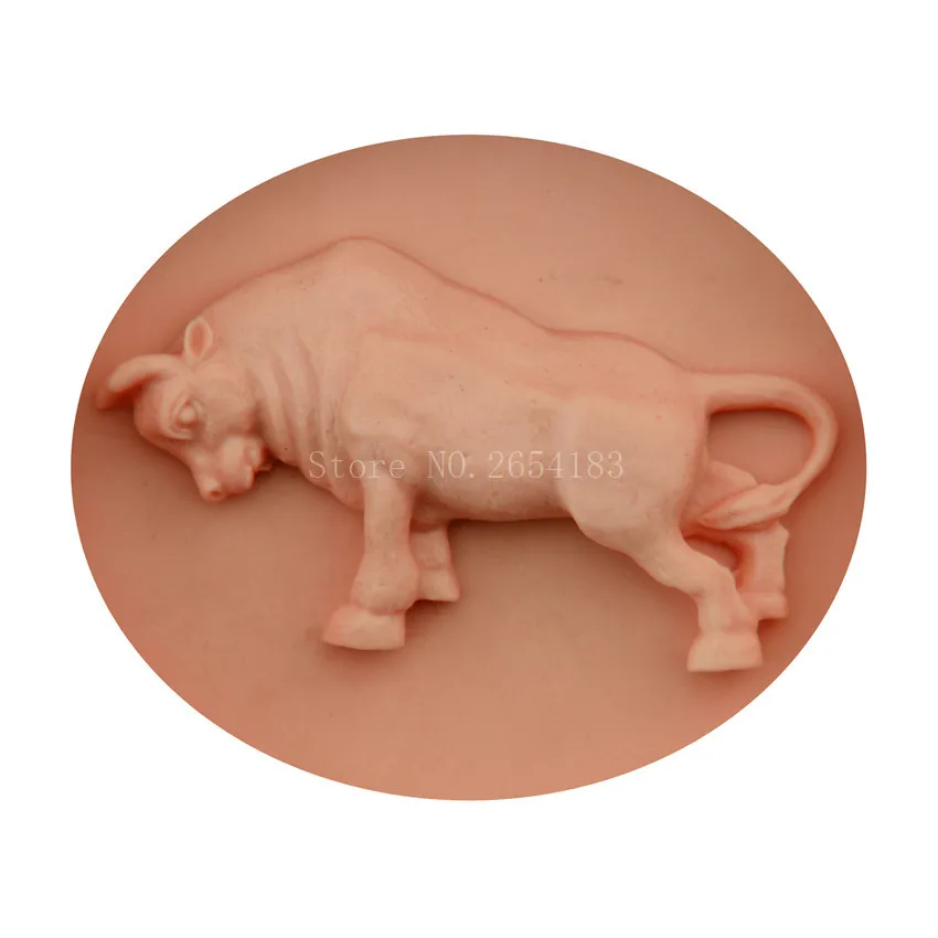 Булькольцо животное Крупный рогатый скот ox Силиконовое мыло для помадки 3D форма