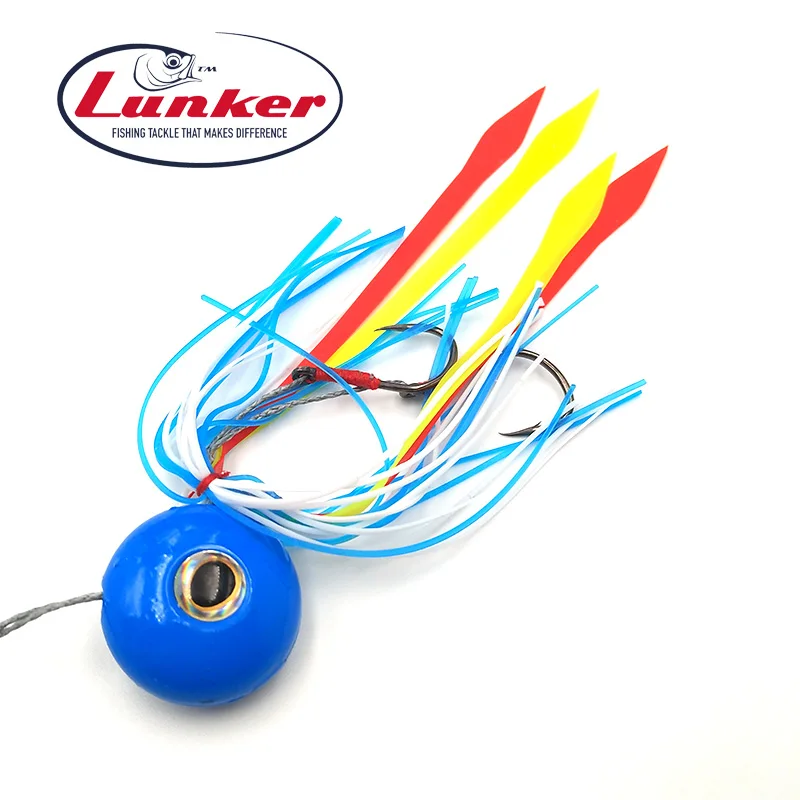 Lunker Тай Kabura резиновая 40 60 г Металическая дергающаяся лазерная головка Красного